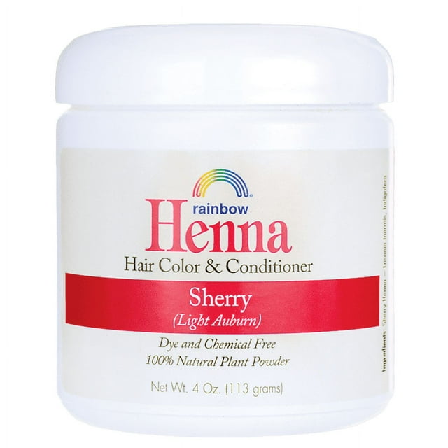Rainbow Research Acondicionador y Tinte para Cabello con Henna Color Jerez (Castaño Claro), Frasco de 4 oz