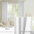 thumbnail image 5 of Homi Drapes Double Pinch Pleated Blackout Curtains – Thermal Insulated, Room Darkening Window Treatments Back Tab Curtains for Home or Office – 1 Panel with Hooks & Tiebacks (White, 30x63), 5 of 5