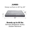 thumbnail image 3 of FurHaven Pet Products Two-Tone Fur & Suede Deluxe Full Support Pet Bed for Dogs & Cats - Stone Gray, Jumbo, 3 of 12