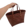 thumbnail image 5 of LOLIPPYY Light Brown Plastic Woven Handbag with Spacious Layout and Stylish Handle Design, 5 of 8