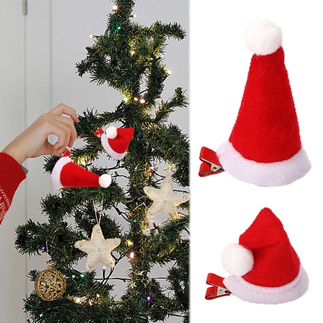 Fiudx Horquilla Navideña de Terciopelo Rojo, Ideal para Decorar Fiestas, Textura Afelpada, Ambiente Festivo, 1 Pieza