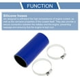 thumbnail image 4 of Unique Bargains 1 Set 48mm/1.89" ID 127mm/5" Length 0 Degree Blue Black Car Silicone Hose with Clamps Coolant Hose Universal, 4 of 7