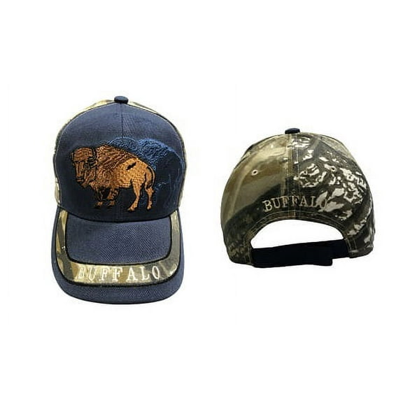 Buffalo Native Pride Embroidered Baseball Caps - 2 Tone Color Uni-Sex Style  -- FREE USA Shipping--(Capnp357)