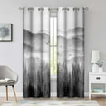 thumbnail image 2 of Foggy Forest Curtains for Bedroom 42x84inch Natural Landscape Window Curtain Grey Mist Mountain Blackout Curtains Insulated Room Darkening Window Drapes for Living Room 2 Panels CLOKSP1000, 2 of 8