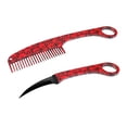 thumbnail image 1 of Stainless Steel Portable Comb Knife | Dual-Use Comb with Built-In Blade | Durable Multifunction Travel Tool | Easy to Clean | Outdoor Utility | 1 Piece | Compact Size, 1 of 6