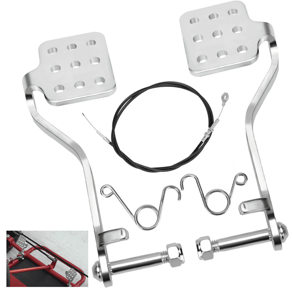 Go Kart Pedal with  71'' Throttle Cable for 212cc 196cc 6.5hp Road Rocket Manco Kandi Carter Azusa Racing Go Kart Vintage Racing Drift Trike Heavy Duty Pedal Go Cart Parts