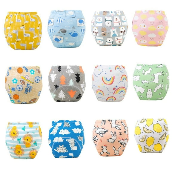 JIEBIAN 4 Packs Baby Boys Girls Cotton Training Pants Padded Underwear Toddler Ultra-Soft Panties Undies Briefs 6M-2T