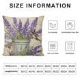 thumbnail image 6 of COMIO Natural Vintage Farmhouse Pillowcase Lavender Purple Flowers Pillow Cover Bird Butterfly Plant Cushion Case Beautiful French Rustic Pillow Cover for Sofa Garden Outdoor Bedroom Car, 6 of 6