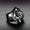 Black, variant on Vintage Peach Heart Playing Card Skull Head Men's Ring