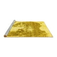 thumbnail image 2 of Ahgly Company Machine Washable Indoor Square Abstract Yellow Modern Area Rugs, 3' Square, 2 of 4