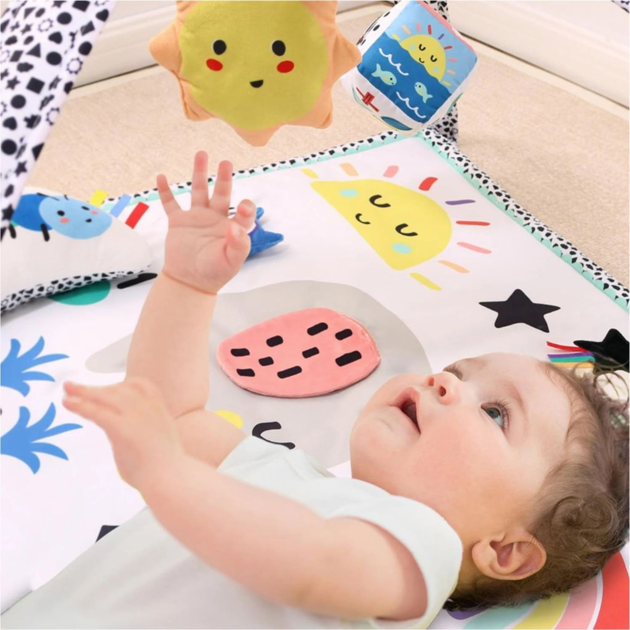 The Peanutshell Elephant-Themed 7-in-1 Activity Play Gym and Playmat for Babies, 7-Piece
