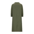 thumbnail image 6 of Lindreshi Plus Size Dresses for Women on Cotton Linen Fashion Solid Muslim Spring Fall Dress Long Sleeve Women, 6 of 7