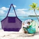 thumbnail image 3 of Bolsa de pya de mal grande para juguetes Bolsa de arena para Piscina de natación Viajes de arena Toals mojadas 18 x 12 x 18 pulgad Púrpura BLESIY bolsas de playa de malla, 3 of 8