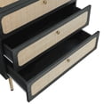 thumbnail image 5 of Modway Chaucer 5-Drawer Particleboard and Rattan Chest in Black, 5 of 8