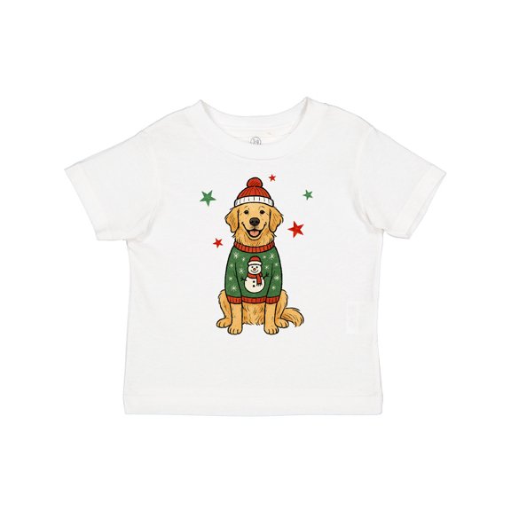 Inktastic Golden Retriever Christmas Boys or Girls Toddler T-Shirt
