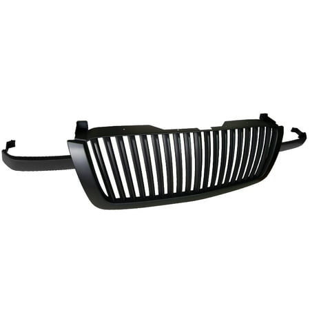 00 Chevy Chevrolet Tahoe Grille - Spec-D Tuning 2003-2005 Chevy Chevrolet Silverado 3Pcs Abs Vertical Front Grill Hood Grille Black 2003 2004 2005
