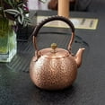 thumbnail image 3 of Pure Copper Kettle, Boiling Teapot, Handmade Hammered Copper Teapot, Copper Household Health Uncoated Teapot, 1.2L(41oz), 3 of 7