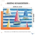 thumbnail image 6 of Yayeee Doormat for Indoor Entrance 32" x 20" Non Slippery Floor Rug, Green Sailboats, 6 of 8
