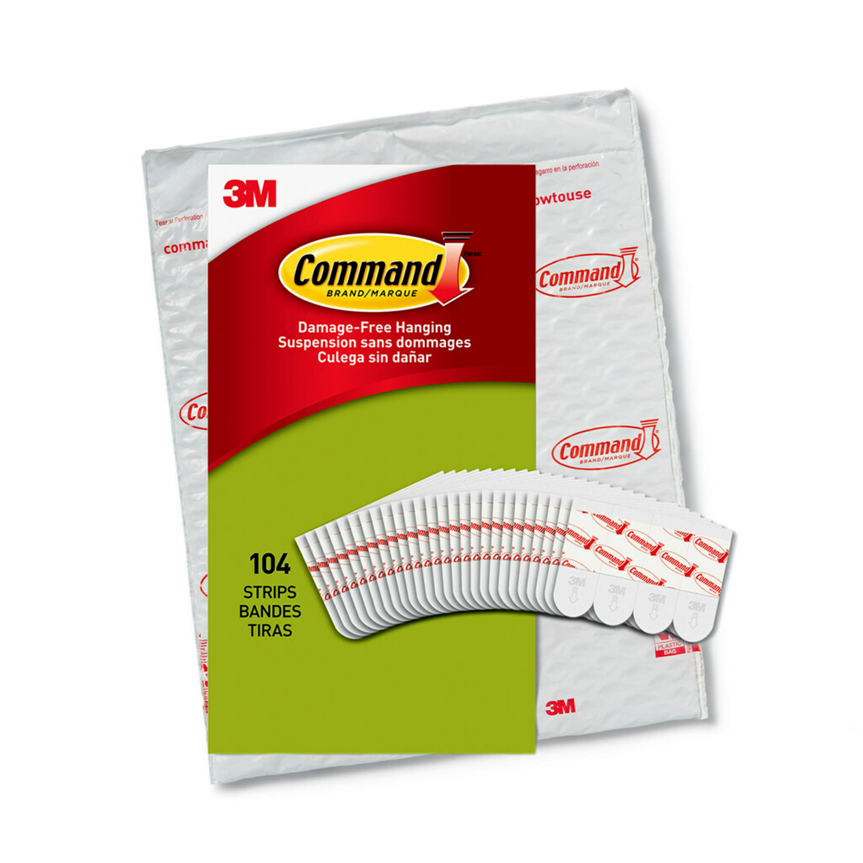 Command Poster Hanging Strips White 12 ea 