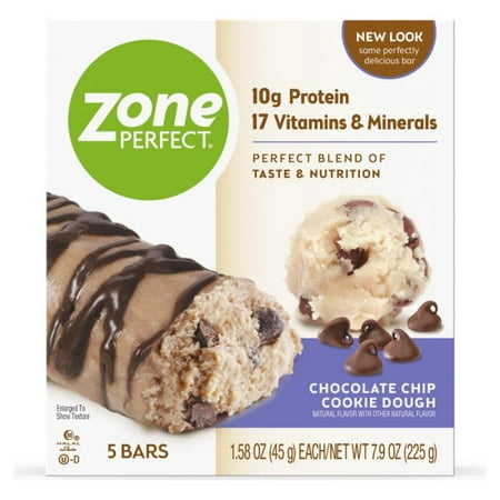 UPC 638102632975 product image for ZonePerfect Protein Bars, Chocolate Chip Cookie Dough, 10g of Protein, Nutrition | upcitemdb.com