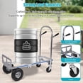 thumbnail image 4 of puresly 3 in 1 Convertible Hand Truck 550Lbs Load Capacity Folding Hand Truck Dolly Cart with Wheels for Logistics Shopping Home Office Moving, 4 of 9