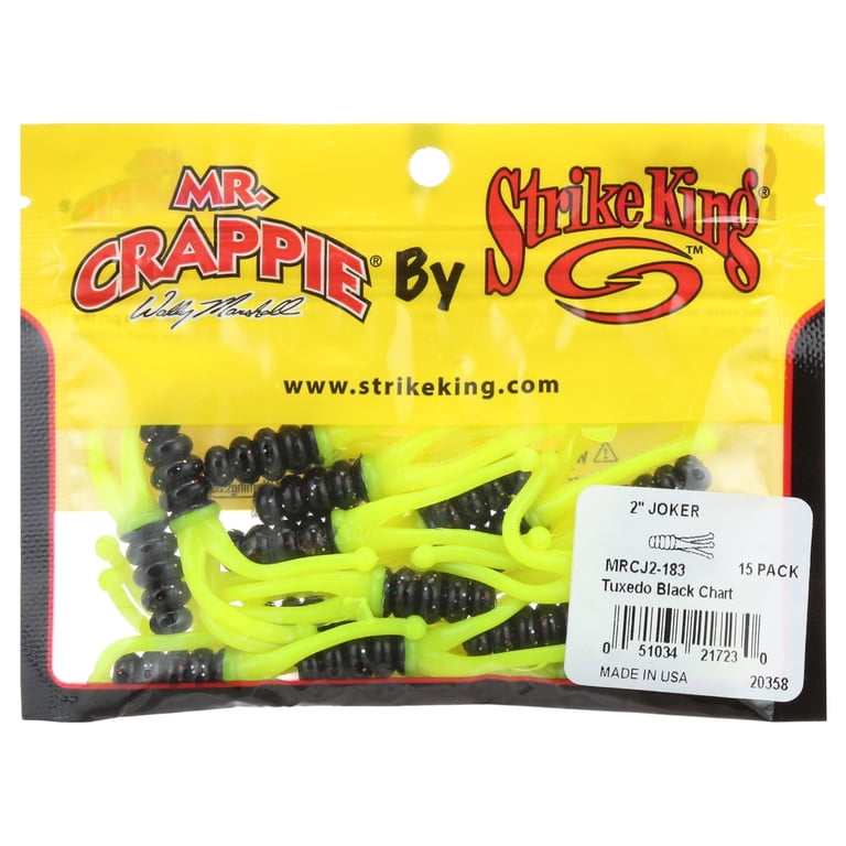 Strike King Mr. Crappie Joker, Esca In Plastica Morbida Per Pesca Al Crappie. Confezione Da 15 Pezzi, Lunghezza 5,1 Cm.
