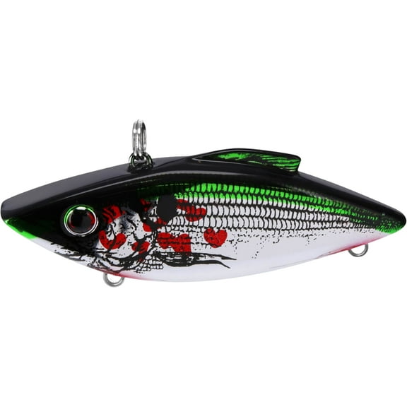 Bill Lewis Rat-L-Trap Lipless Crankbait Chrome Green Bleeding Shad