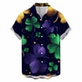 thumbnail image 2 of Blmnix Guide Shirts for Men Funny Shirts St. Patrick T-Shirt Collared Purple Short Sleeve Sweatshirt for Mens,XXXXL, 2 of 6