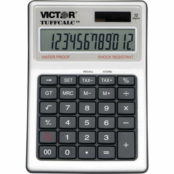 Victor Technologies Calculadora TuffCalc™ de 12 Dígitos Resistente Al Agua, Multicolor