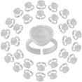 thumbnail image 1 of 100PCS Support de Colle de Maquillage Anneau Jetable Anneau de Pigment pour l'Extension des Cils, 1 of 10