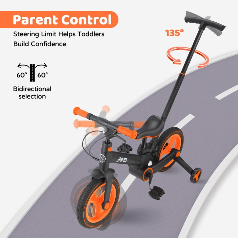 JMMD – Vélo Enfant 18 Mois à 5 Ans – Selle Et Guidon Réglables – Pneus Sans Air – Pliable – Cadre Alu Menthe – Léger