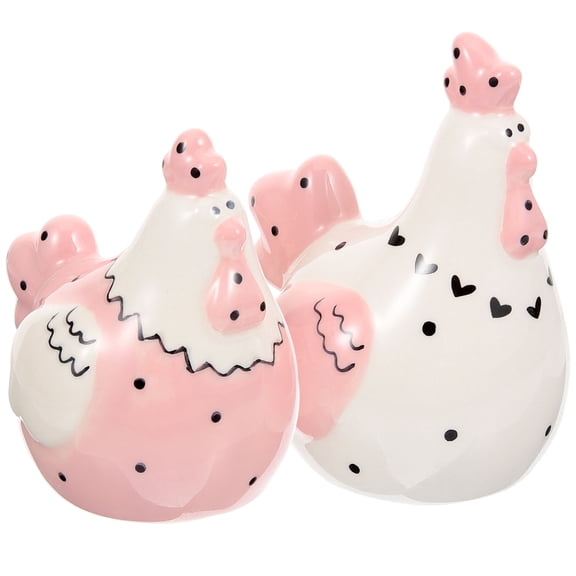2 Pcs Easter Tableware Flatware Seasoning Container Dispenser Sugar Bottles Ceramic Spice Spices Salt Shaker