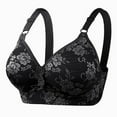 thumbnail image 3 of Hrsba Womens Summer Bra,Plus Size Bra for Womens,Women's New Middle-aged And Elderly Underwear Comfortable Thin Print Without Steel Ring Plus Size Bra, 3 of 4