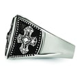 thumbnail image 3 of Primal Steel Stainless Steel Antiqued Cross Ring, 3 of 10