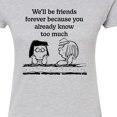 thumbnail image 3 of Peanuts - Friends Forever  - Juniors Fitted Graphic T-Shirt, 3 of 6