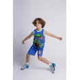 thumbnail image 4 of Teenage Mutant Ninja Turtles Donatello Raphael Leonardo Mesh Jersey Athletic Tank Top and Basketball Shorts Outfit Set Toddler to Big Kid, 4 of 5