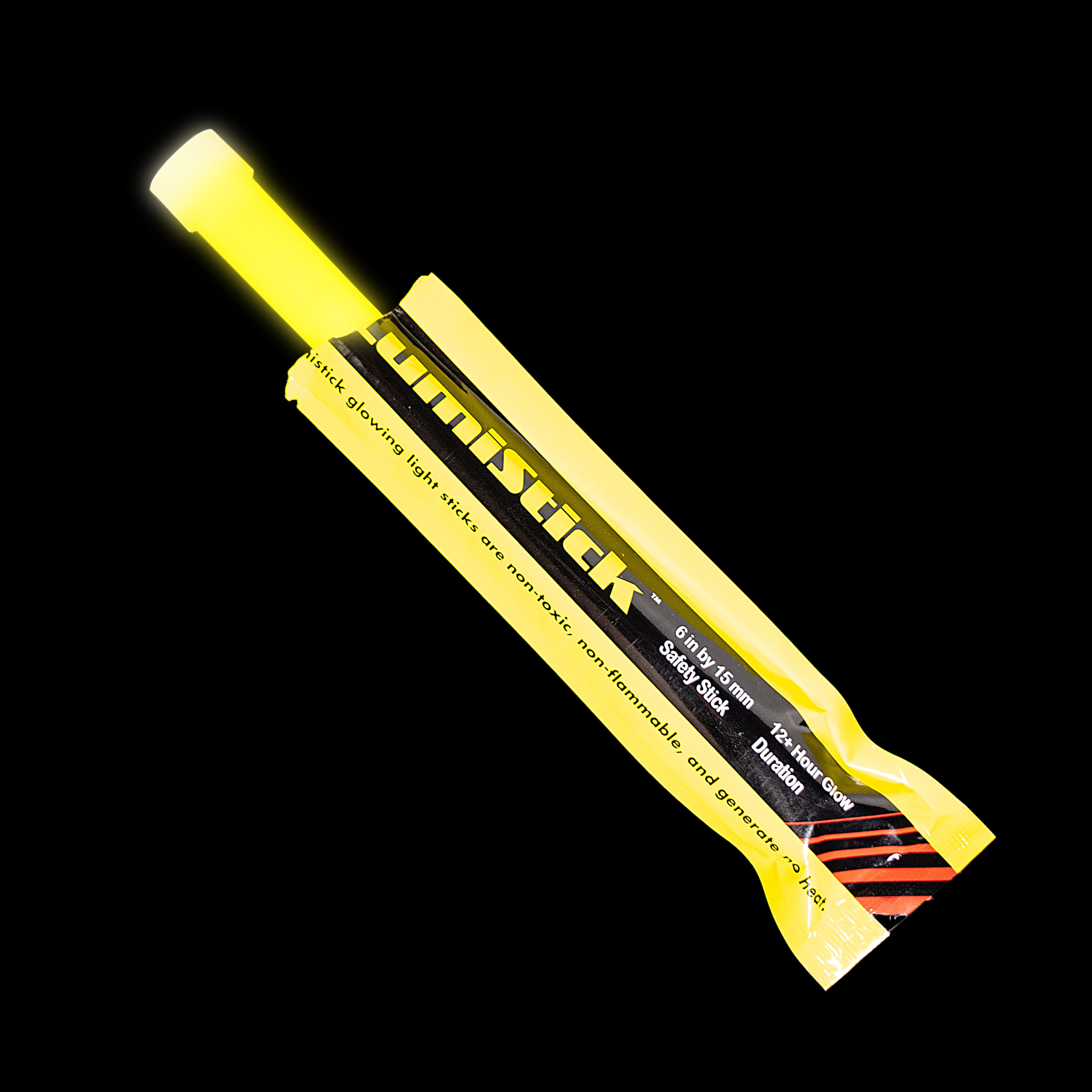 Lumistick Emergency Glow Sticks Yellow 12 6" High Intensity 12hr Chem Lights 