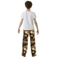 thumbnail image 4 of FORMRS Boys Pajama Pants with Pockets Size 11-12Y Kids Lounge Sleep Bottoms, Gold Flower, 4 of 8