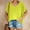 Yellow, variant on SDJMa Women's Classic-Fit 100% Cotton Short-Sleeve T-Shirt Fashion Women's Summer V-Neck Short Sleeve Solid Casual T-shirt Blouse