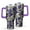 Purple, variant on Leopard Print 40oz Tumbler– Stainless Steel Insulated Tumbler with Handle and Straw, Large Capacity Travel Cup for Hot & Cold Drinks