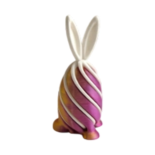 Figura de conejo de Pascua en forma de huevo en espiral, impresa en 3D, original y divertida, para aliviar el estrés de niños y adultos