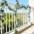thumbnail image 5 of Sky Blue 1.9M Artificial Eucalyptus Vine With Daisy, Eucalyptus Leaves, Butterfly, Spring Decorative Garland - Faux Floral Vine For Indoor Home Decor Wall Shelf Table Party, 5 of 5