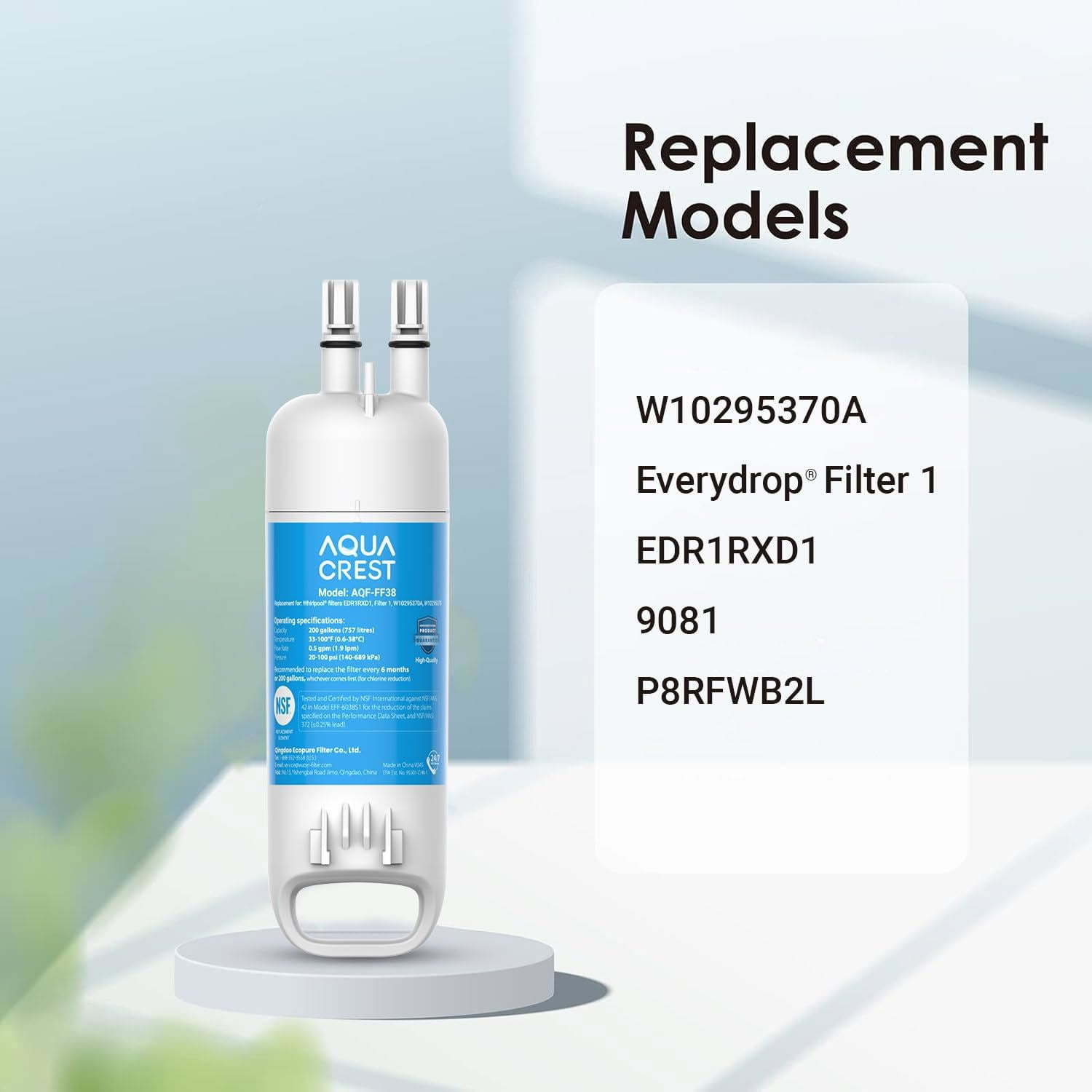 AQUA CREST Refrigerator Water Filter, 3 Filters
