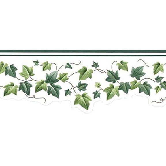 Patton GH74104B Leaf Trail Wallpaper Border, Green