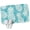 Cyan, Aqua, White, variant on Runner Rug for Hallway Kitchen, Yellow Pineapple Absorbent Non Slip Washable Rug, Tropical Summer Botanical Fruits Low Profile Laundry Room Runners for Kitchen Island, Corridor, 31.5x63 In