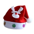thumbnail image 3 of Toystoory Gorro de Navidad con luz LED de dibujos animados de Papá Noel que brilla intensamente para adultos gorro brillante muñeco de nieve cabeza de Kits de decoración para fiestas Alce Toystoory JJ16827-03, 3 of 4