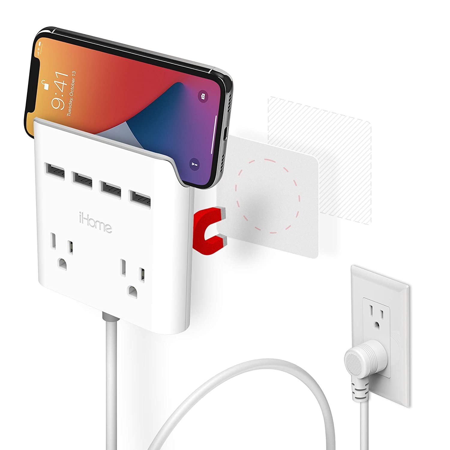 5 Way Individual Switched Plug Extension ELYKEN 5M Long Extension Lead White 13A 3250W Wall Mountable surge protector Idea for Home Office UKCA Listed 5 Way Individual Switched Plug Extension ELYKEN 5M Long Extension Lead White 13A 3250W Wall Mountable surge protector Idea for Home Office UKCA Listed