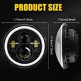 thumbnail image 4 of Ndcxsfigh Intermitente LED DRL H4 7 Pulgadas para Softail para (Crescent), 4 of 9