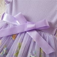 thumbnail image 6 of Miluxas Toddler Baby Girl Tulle Dress Summer Sleeveless Embroidery Sequin Princess Birthday Party Tutu Dress Purple 3 Years, 6 of 9