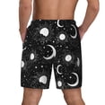 thumbnail image 4 of Uemuo Crescent and Stars Pattern Mens Swim Trunks Quick Dry Board Shorts with Mesh Lining, Stretch Beach Shorts Quick Dry No-Chafing Board Shorts-X-Large, 4 of 9
